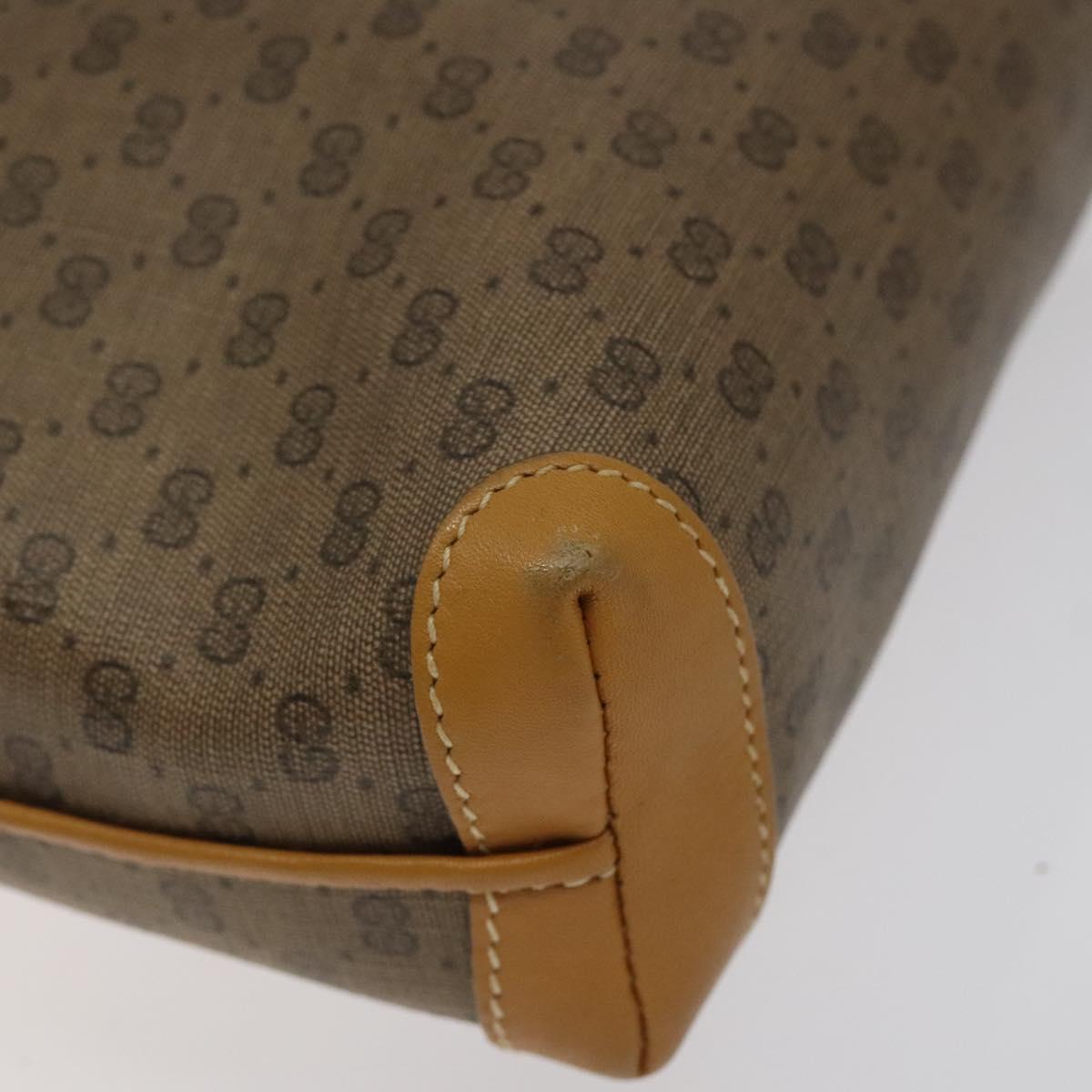 GUCCI Micro GG Supreme Shoulder Bag PVC Beige Gold 007 115 0093 Auth BA1805
