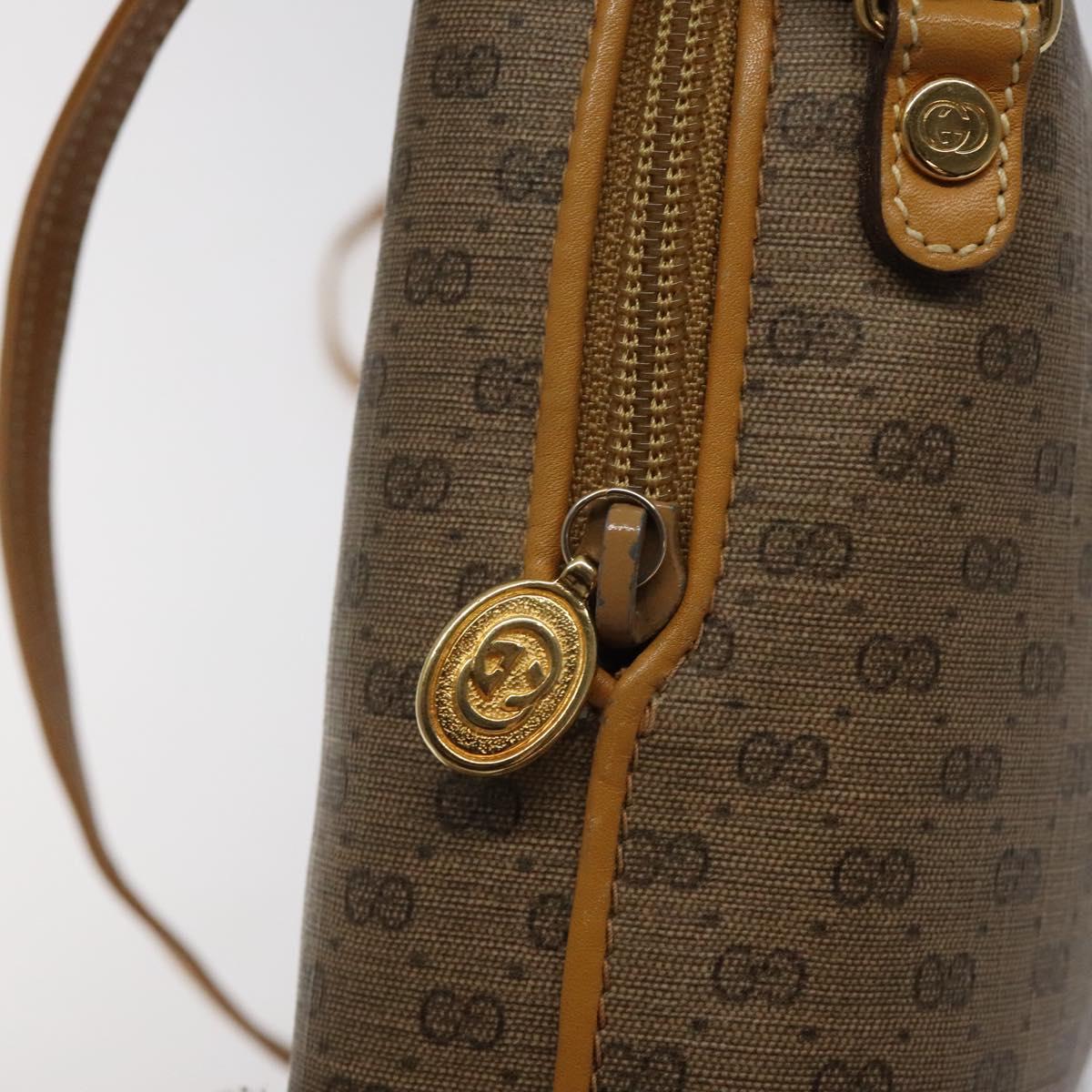 GUCCI Micro GG Supreme Shoulder Bag PVC Beige Gold 007 115 0093 Auth BA1805
