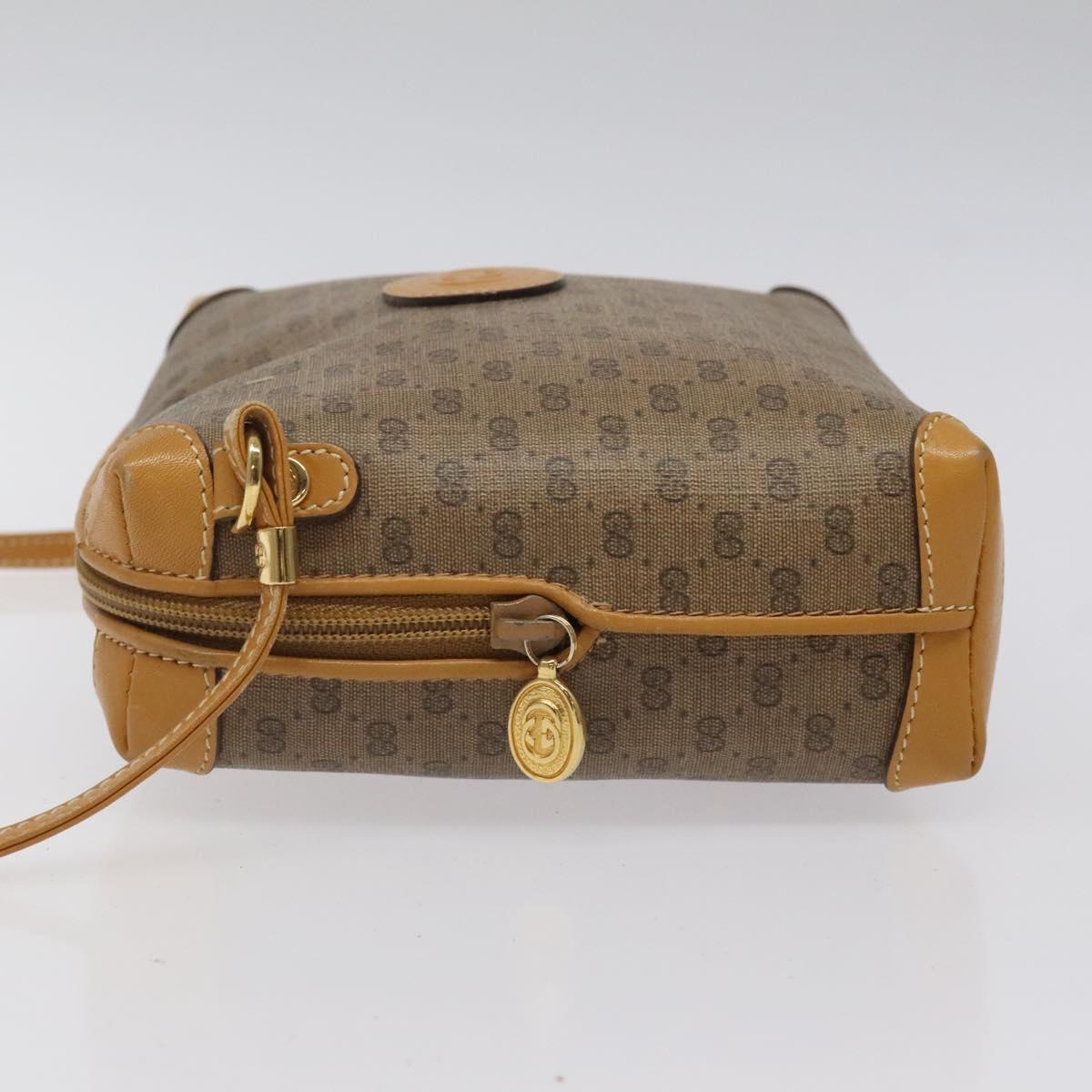 GUCCI Micro GG Supreme Shoulder Bag PVC Beige Gold 007 115 0093 Auth BA1805