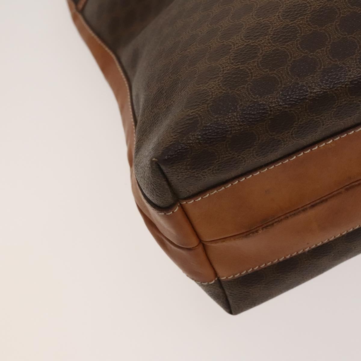 CELINE Macadam Canvas Tote Bag PVC Leather Brown Auth BA1814