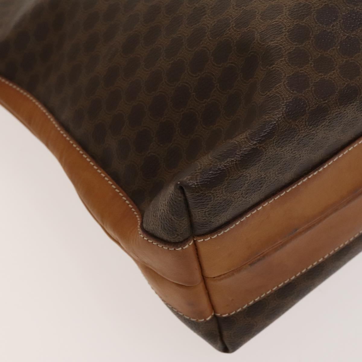 CELINE Macadam Canvas Tote Bag PVC Leather Brown Auth BA1814