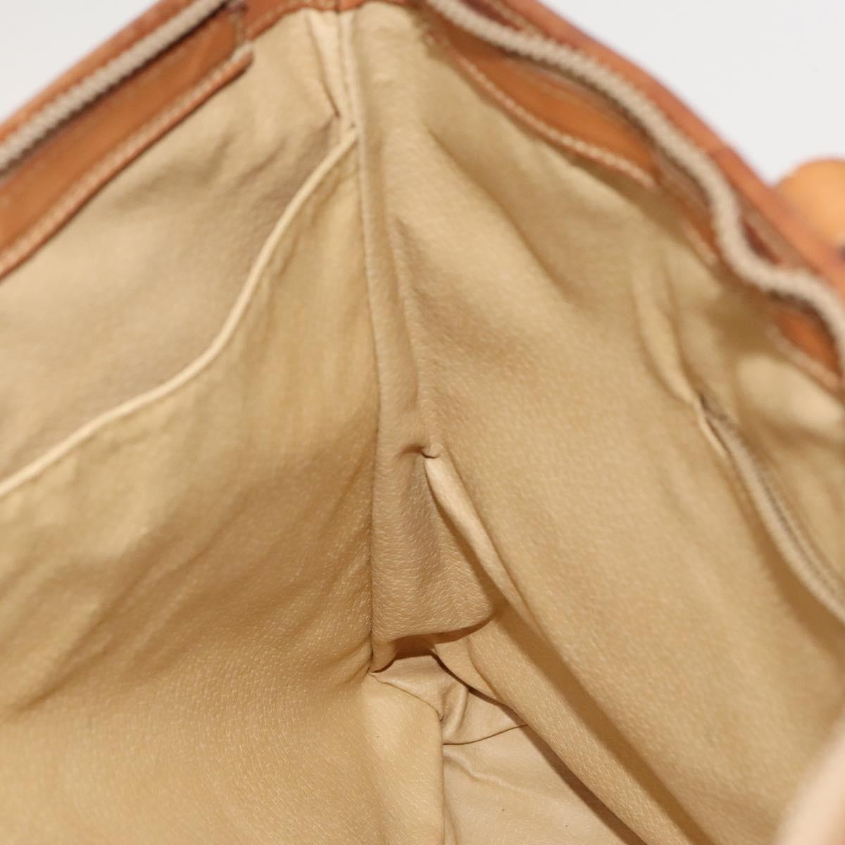 CELINE Macadam Canvas Tote Bag PVC Leather Brown Auth BA1814