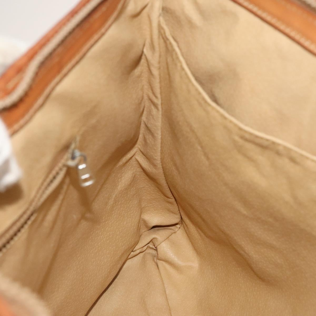 CELINE Macadam Canvas Tote Bag PVC Leather Brown Auth BA1814