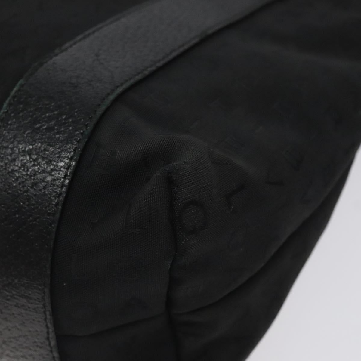 BVLGARI Logo Mania Hand Bag Canvas Black Auth BA1827