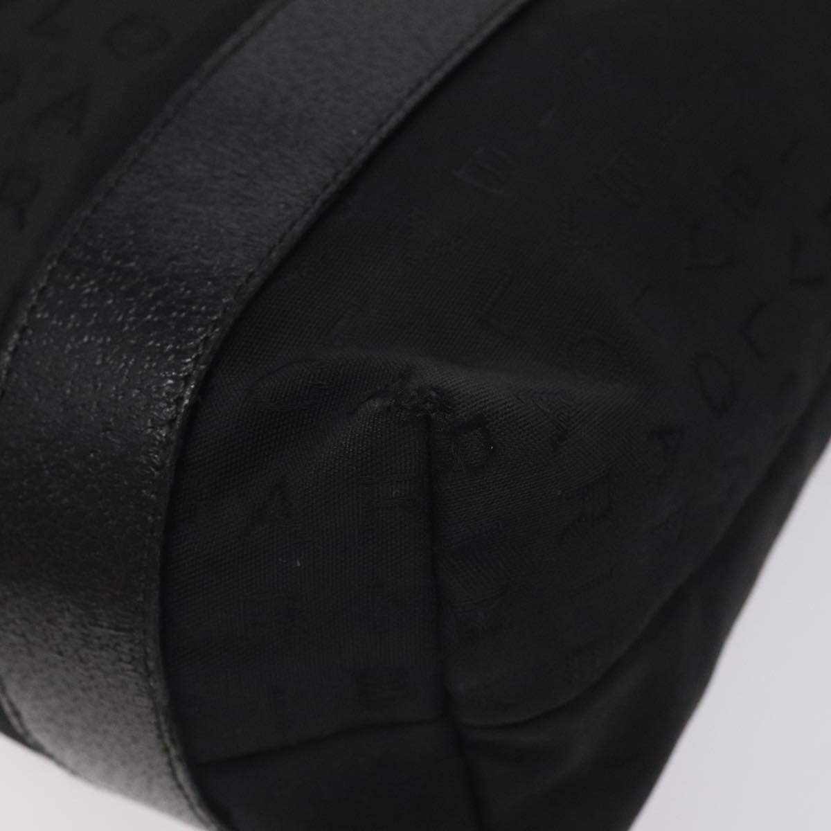 BVLGARI Logo Mania Hand Bag Canvas Black Auth BA1827