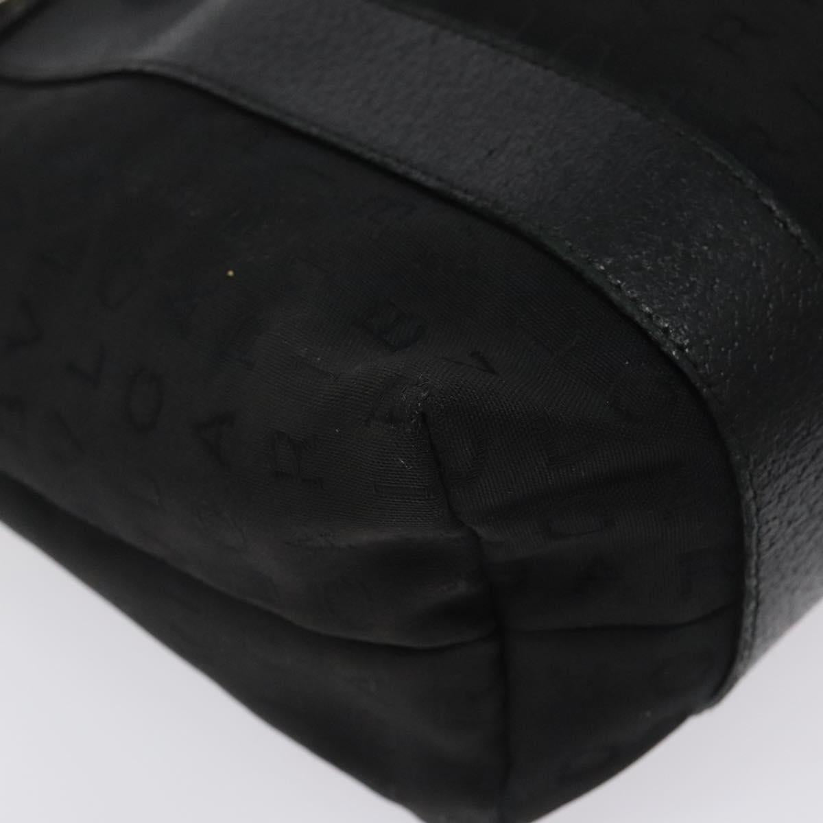 BVLGARI Logo Mania Hand Bag Canvas Black Auth BA1827