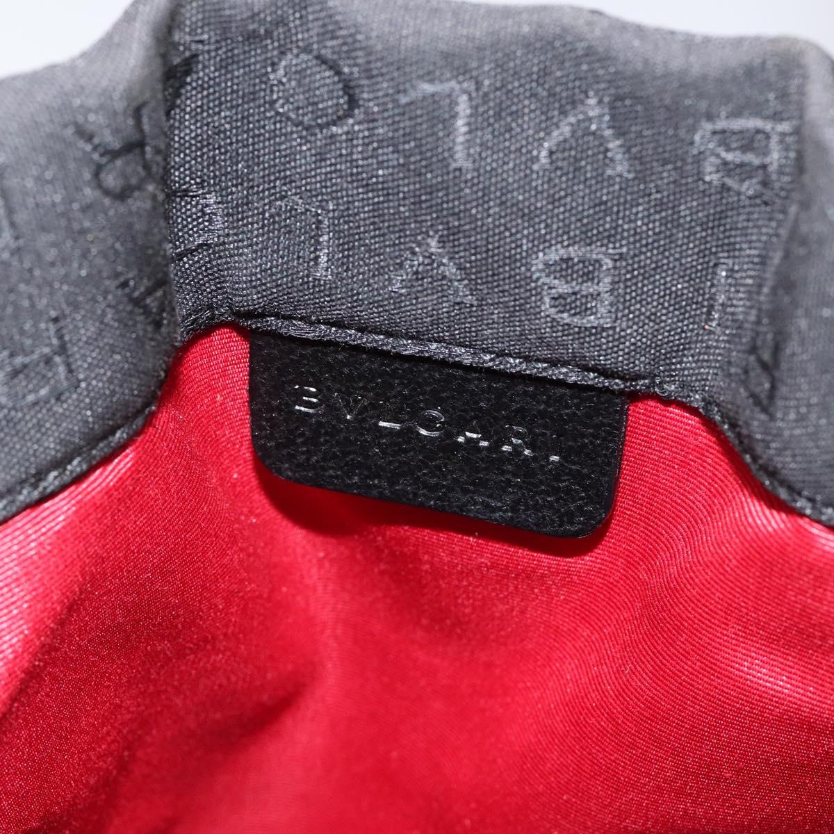 BVLGARI Logo Mania Hand Bag Canvas Black Auth BA1827