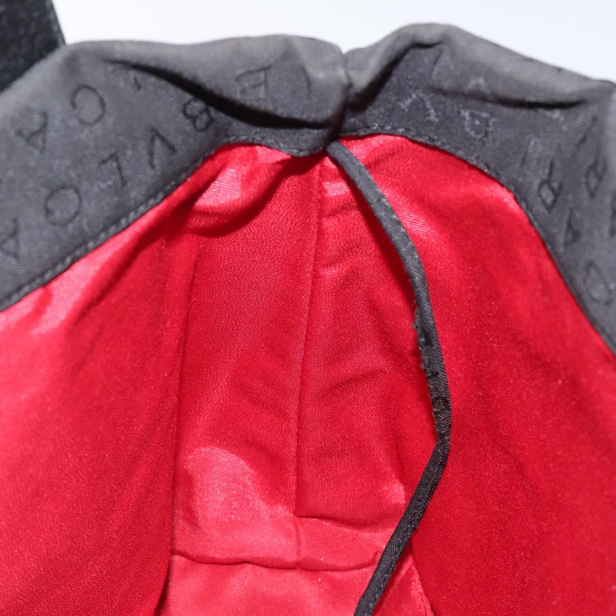 BVLGARI Logo Mania Hand Bag Canvas Black Auth BA1827