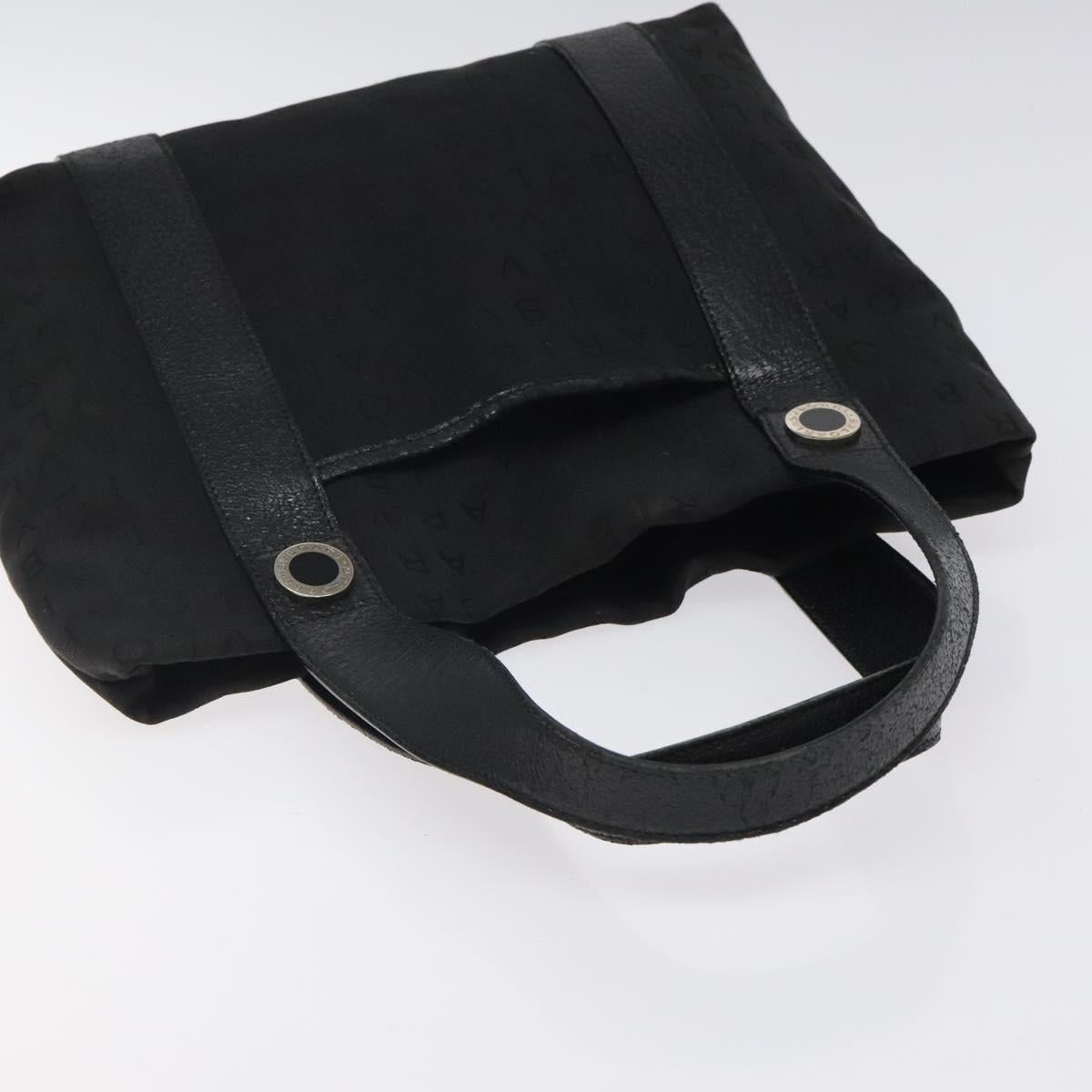 BVLGARI Logo Mania Hand Bag Canvas Black Auth BA1827