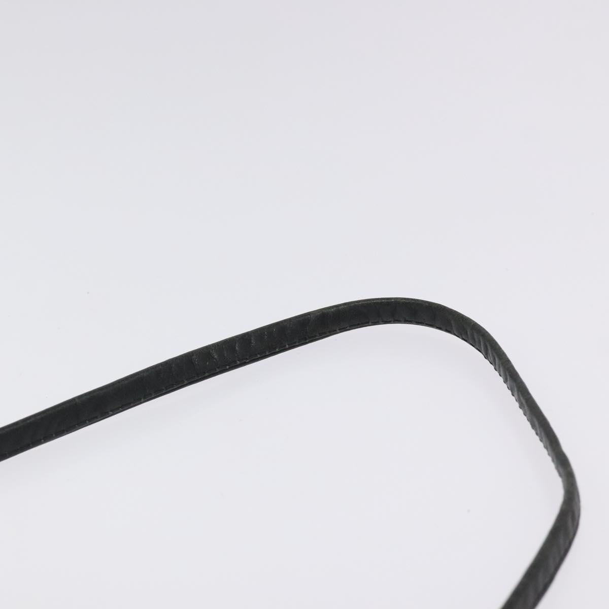 Christian Dior Trotter Canvas Shoulder Bag Black Gold Auth BA1830