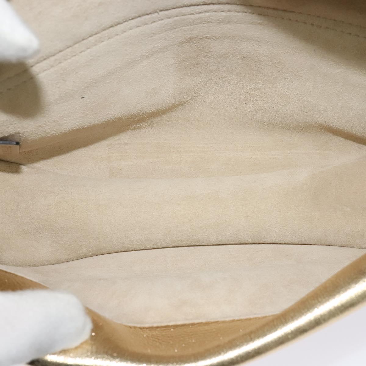 Chloe Georgia Shoulder Bag Leather Gold Auth BA1844