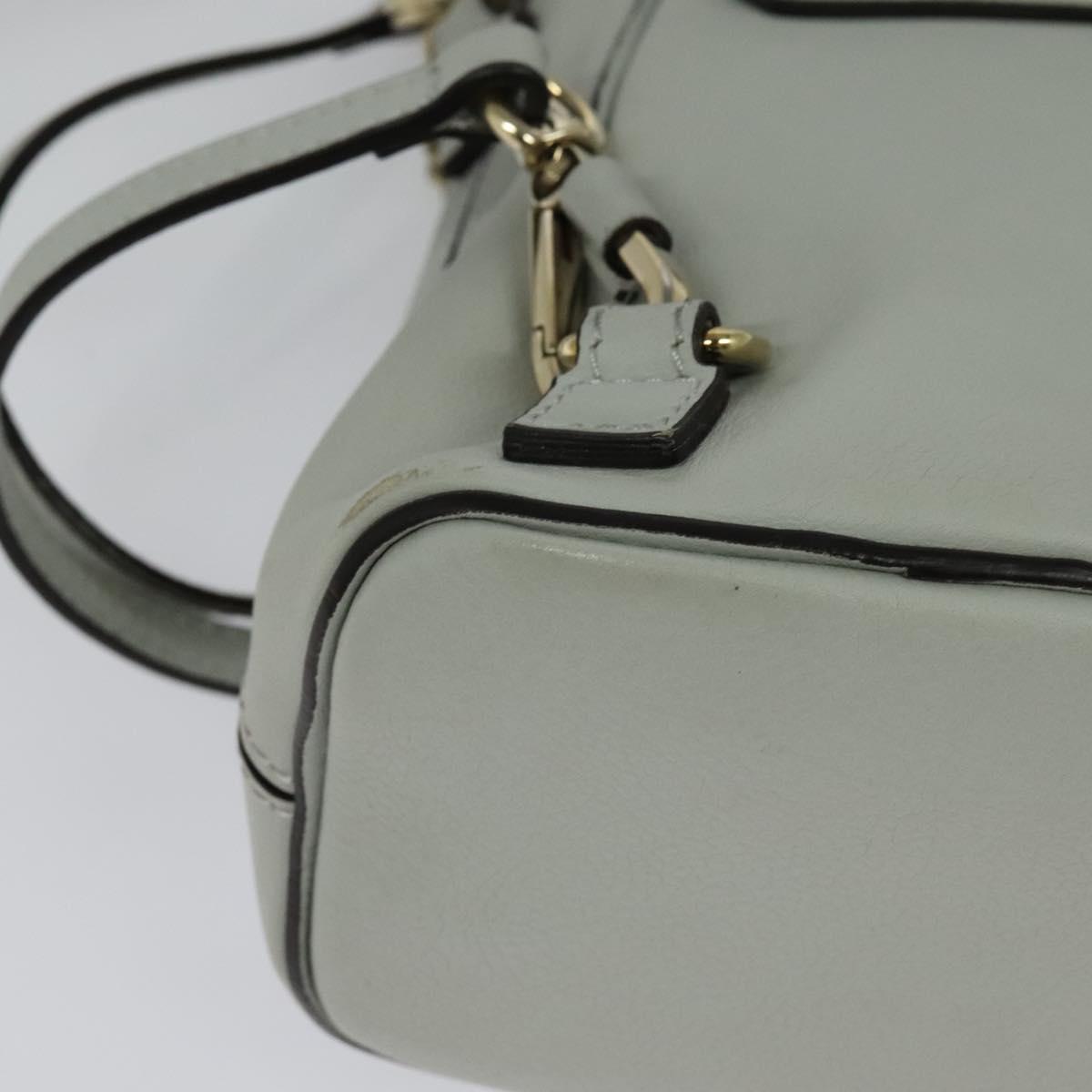 Chloe Fay Hand Bag Leather 2way Light Blue Gold Auth BA1867