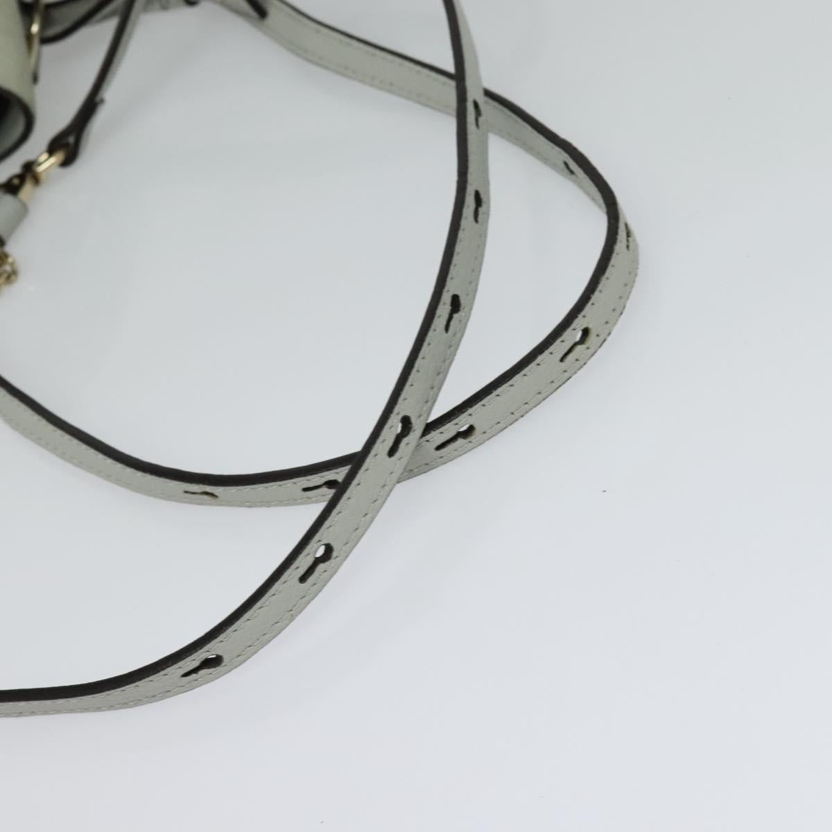 Chloe Fay Hand Bag Leather 2way Light Blue Gold Auth BA1867