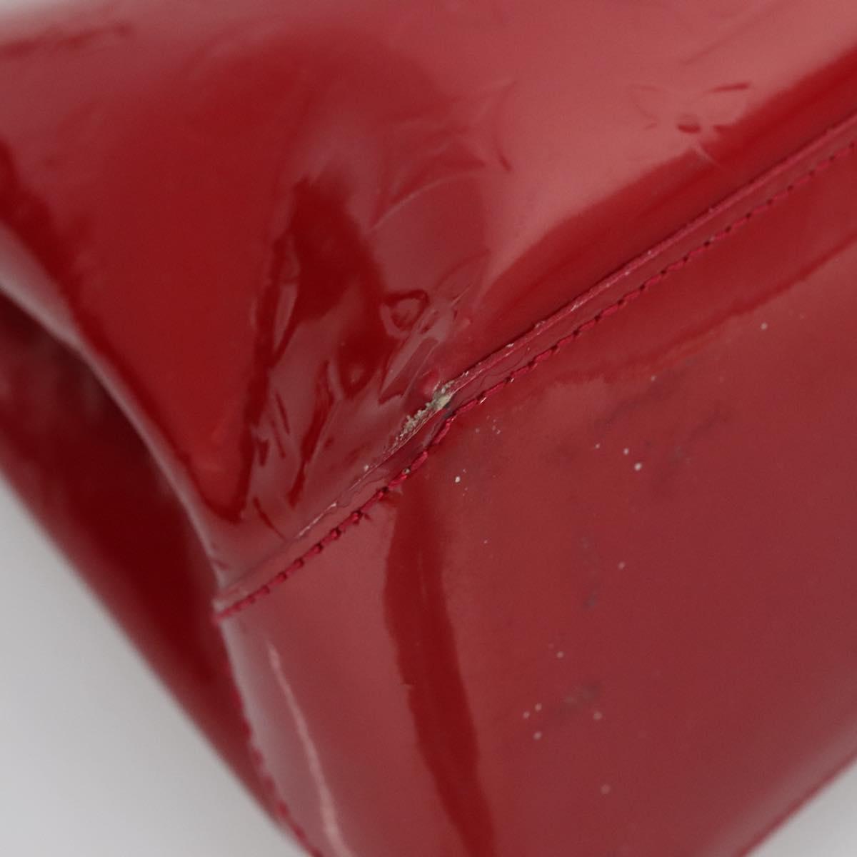 LOUIS VUITTON Monogram Vernis Wilshire PM Bag Pomme D'amour M93642 Auth BA1873