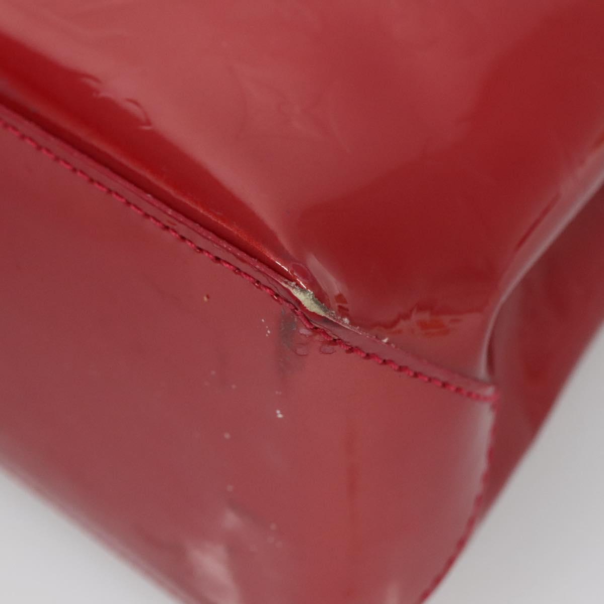 LOUIS VUITTON Monogram Vernis Wilshire PM Bag Pomme D'amour M93642 Auth BA1873