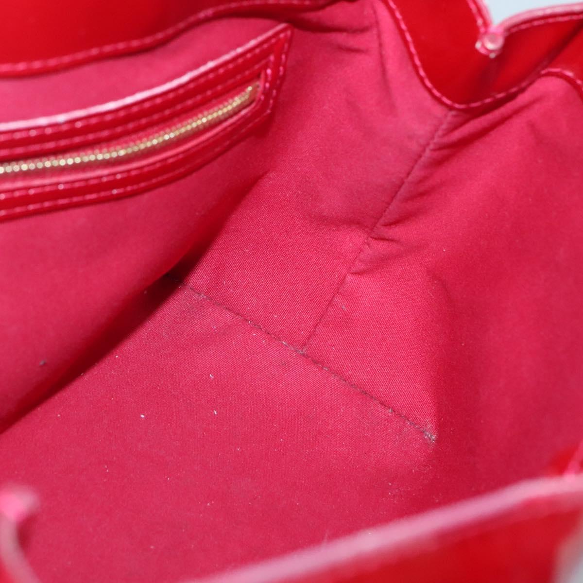 LOUIS VUITTON Monogram Vernis Wilshire PM Bag Pomme D'amour M93642 Auth BA1873