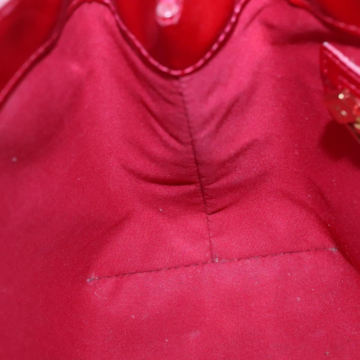 LOUIS VUITTON Monogram Vernis Wilshire PM Bag Pomme D'amour M93642 Auth BA1873