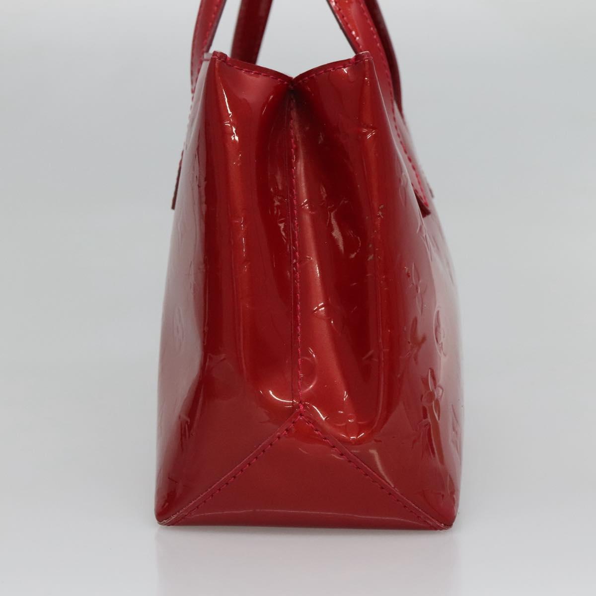 LOUIS VUITTON Monogram Vernis Wilshire PM Bag Pomme D'amour M93642 Auth BA1873