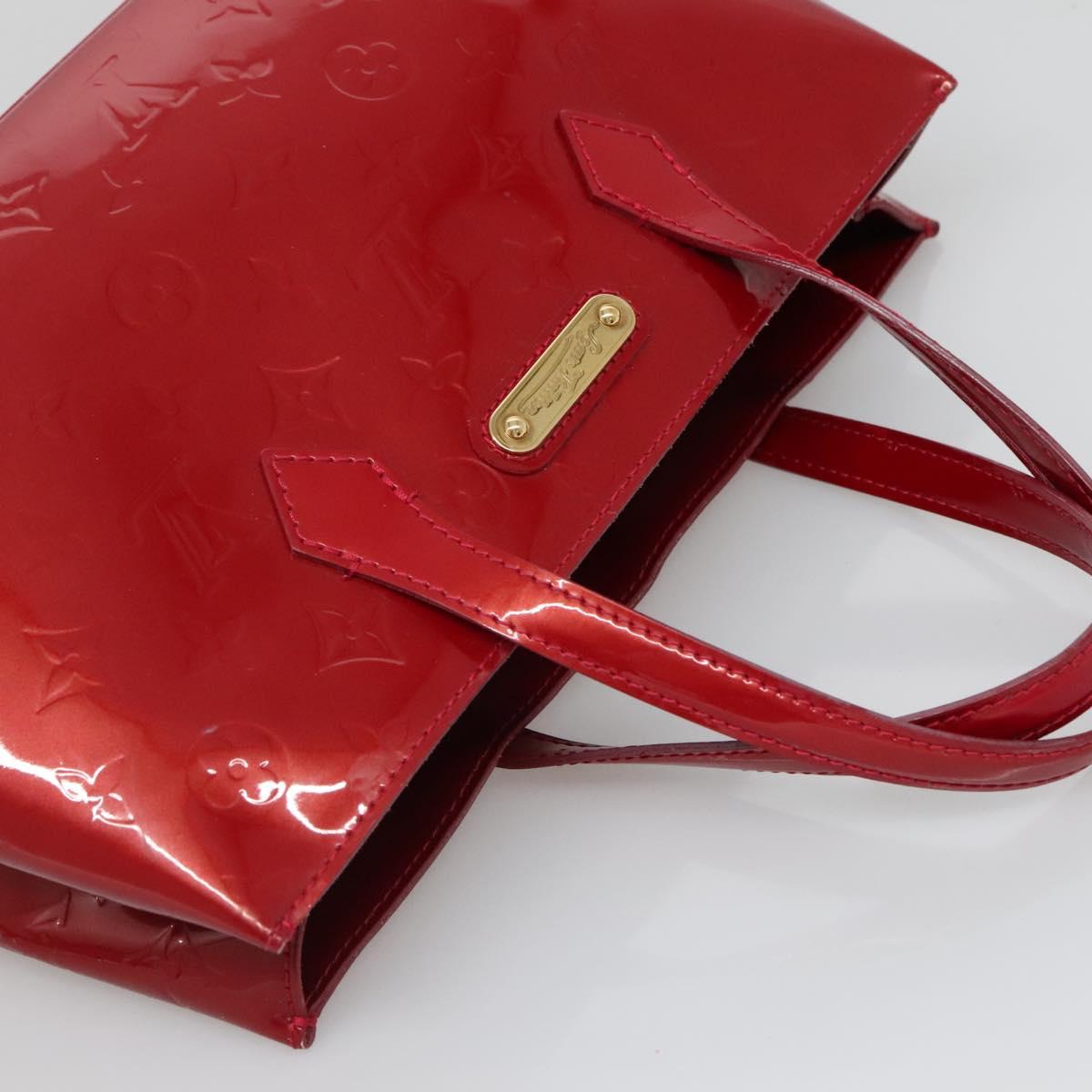 LOUIS VUITTON Monogram Vernis Wilshire PM Bag Pomme D'amour M93642 Auth BA1873