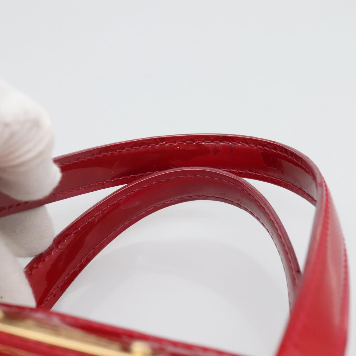 LOUIS VUITTON Monogram Vernis Wilshire PM Bag Pomme D'amour M93642 Auth BA1873