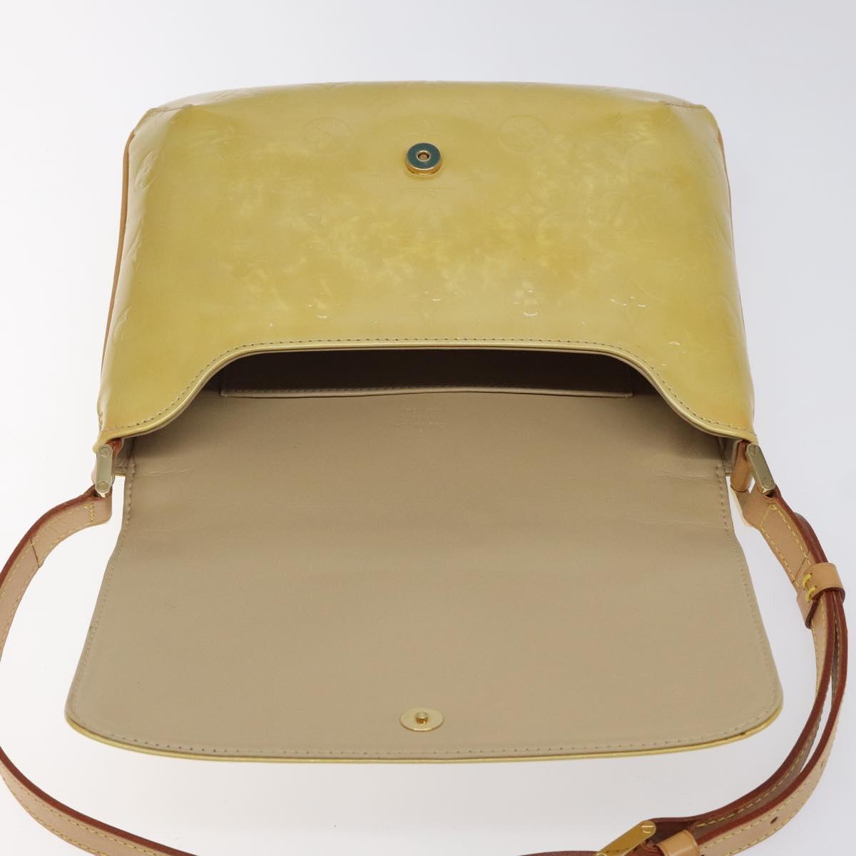 LOUIS VUITTON Monogram Vernis Thompson Street Bag Beige M91301 LV Auth BA1874