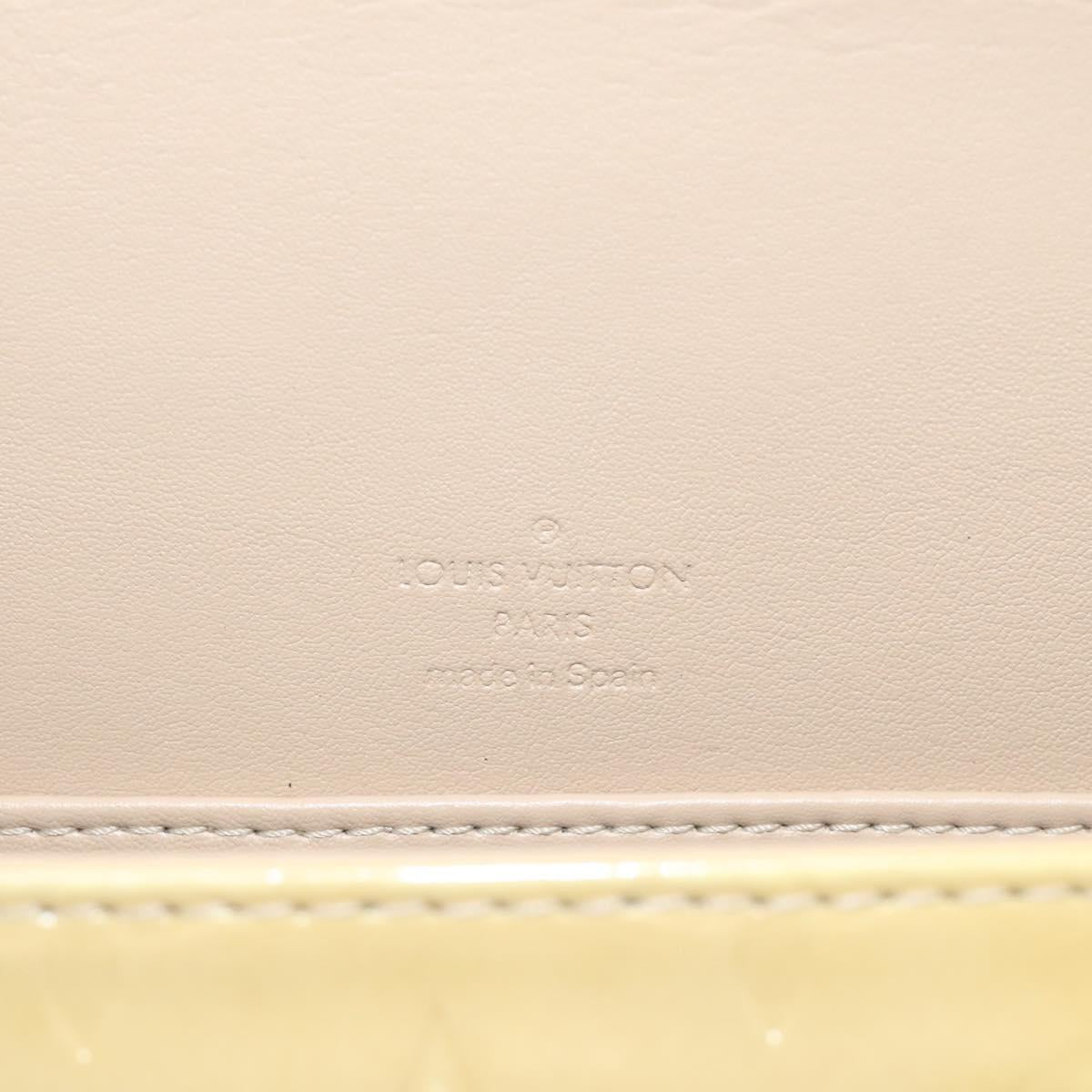 LOUIS VUITTON Monogram Vernis Thompson Street Bag Beige M91301 LV Auth BA1874