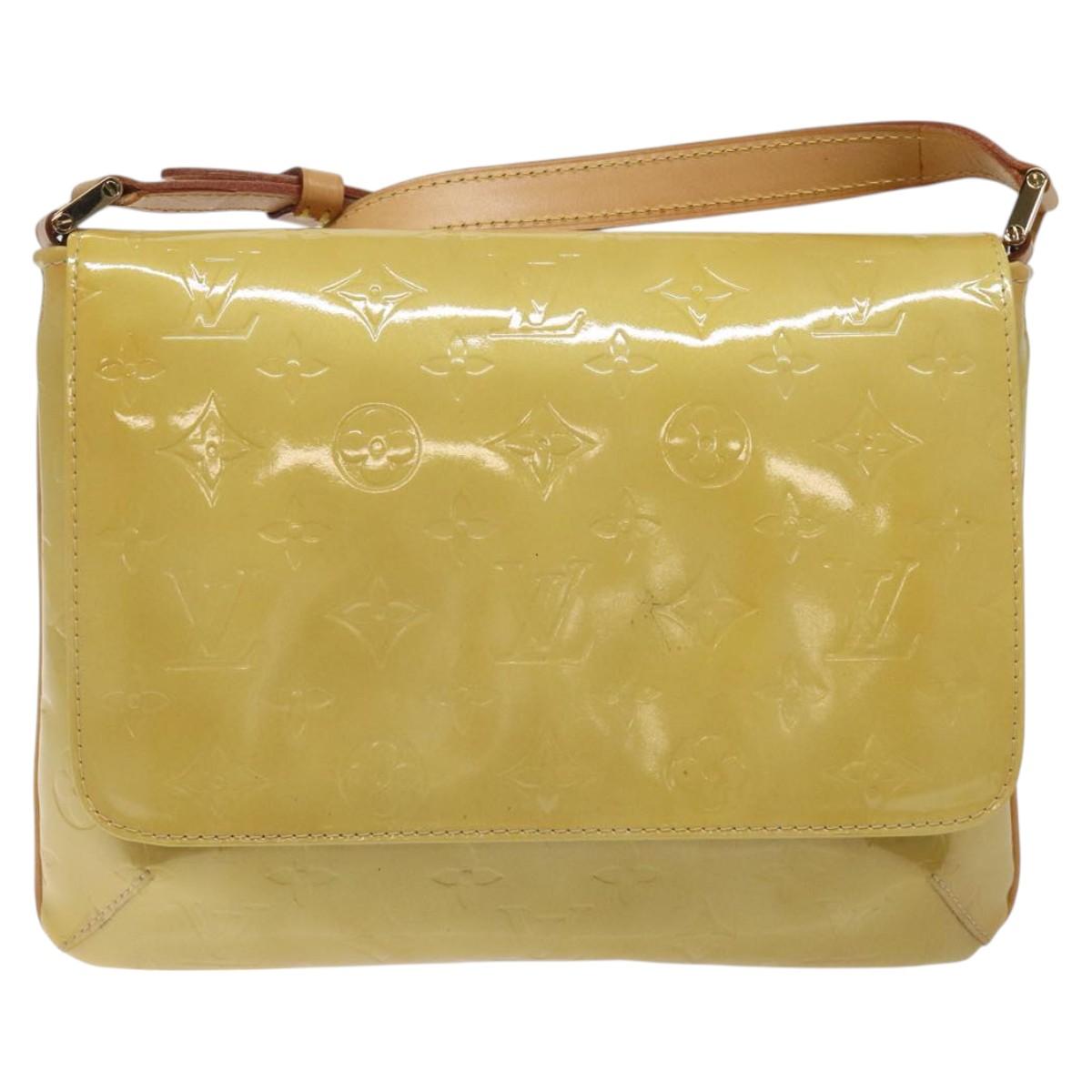 LOUIS VUITTON Monogram Vernis Thompson Street Bag Beige M91301 LV Auth BA1874