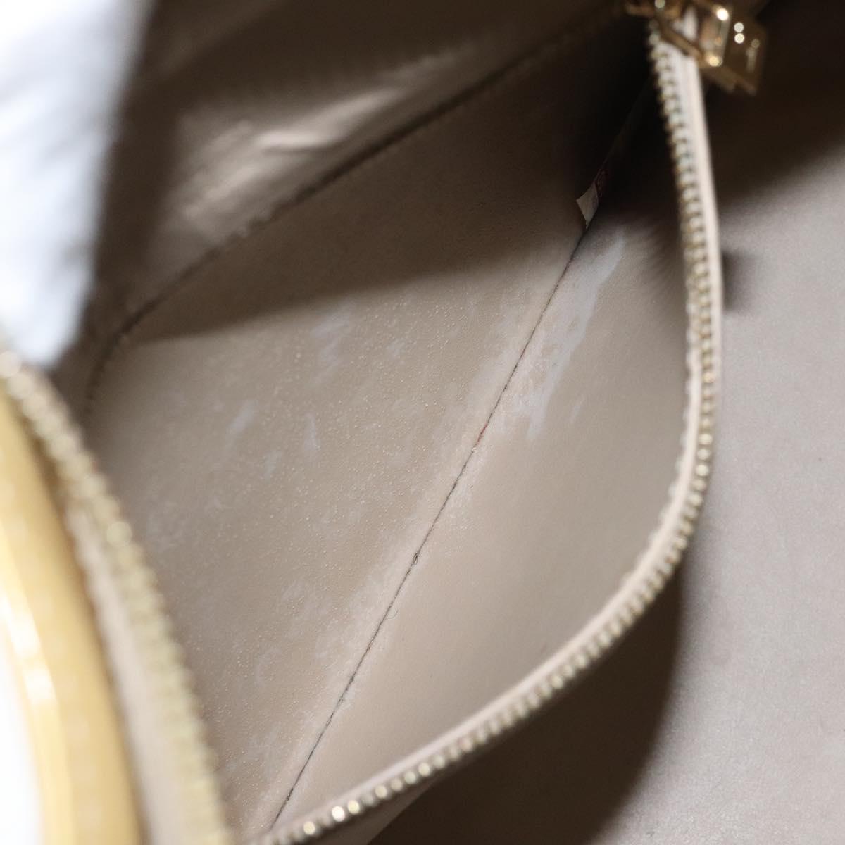 LOUIS VUITTON Monogram Vernis Houston Hand Bag Beige M91004 LV Auth BA1876