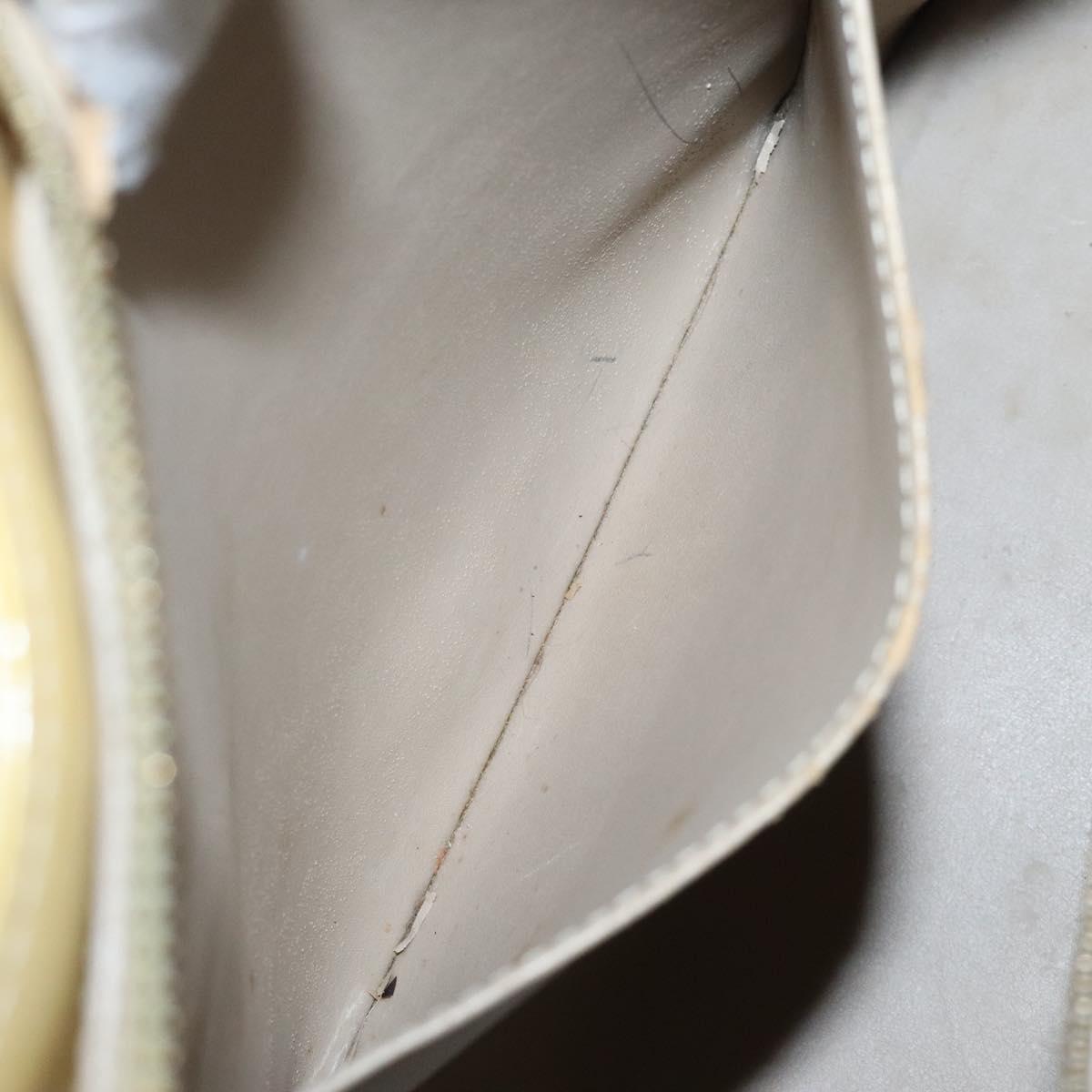 LOUIS VUITTON Monogram Vernis Houston Hand Bag Beige M91004 LV Auth BA1876