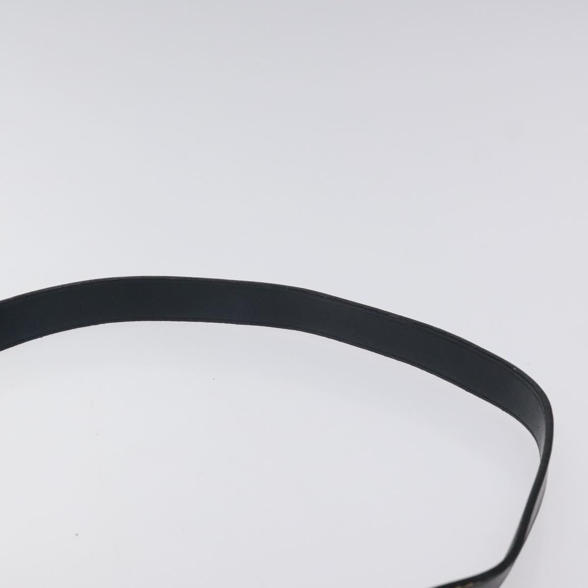 CELINE C Sulky Shoulder Bag Canvas Navy Gold Auth BA1890