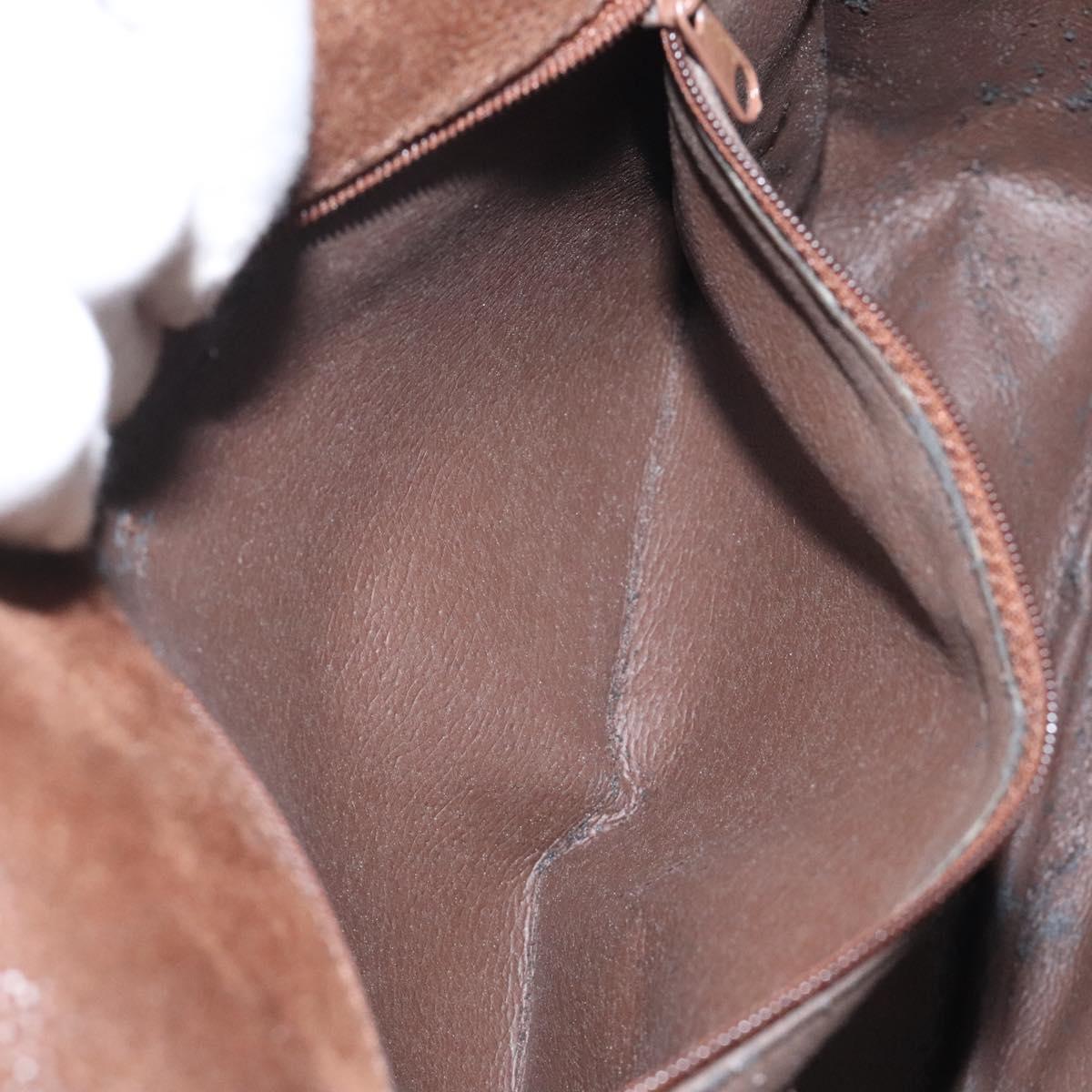 Burberrys Shoulder Bag Suede Brown Gold Auth BA1911