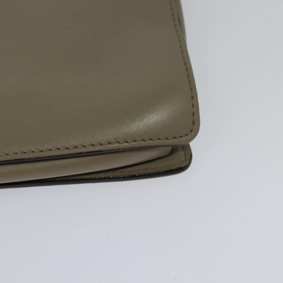 Chloe Fay Shoulder Bag Suede Leather Gray Gold Auth BA1915