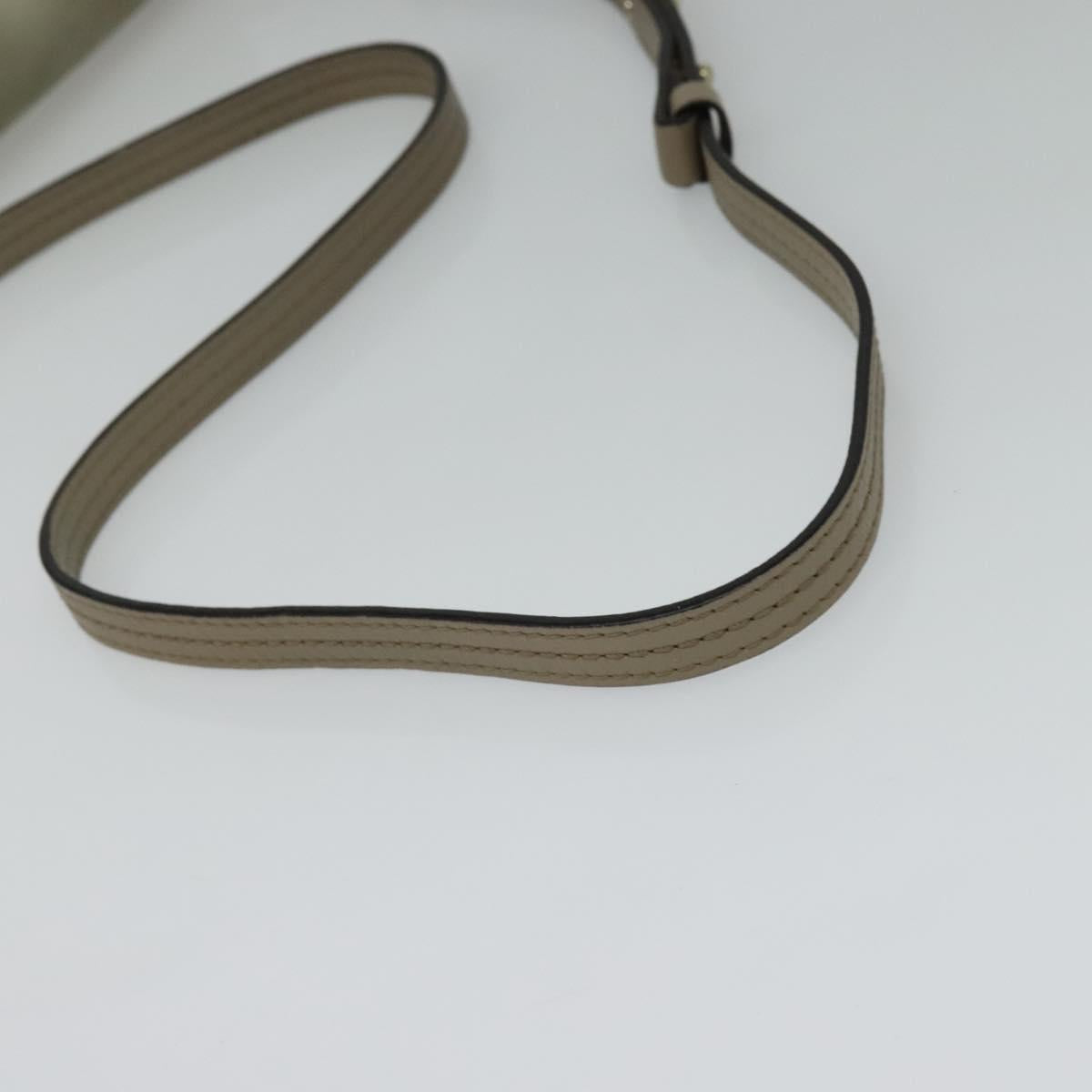 Chloe Fay Shoulder Bag Suede Leather Gray Gold Auth BA1915