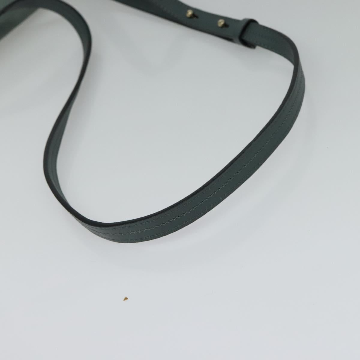 Chloe Fay Shoulder Bag Suede Leather Blue Gold Auth BA1916