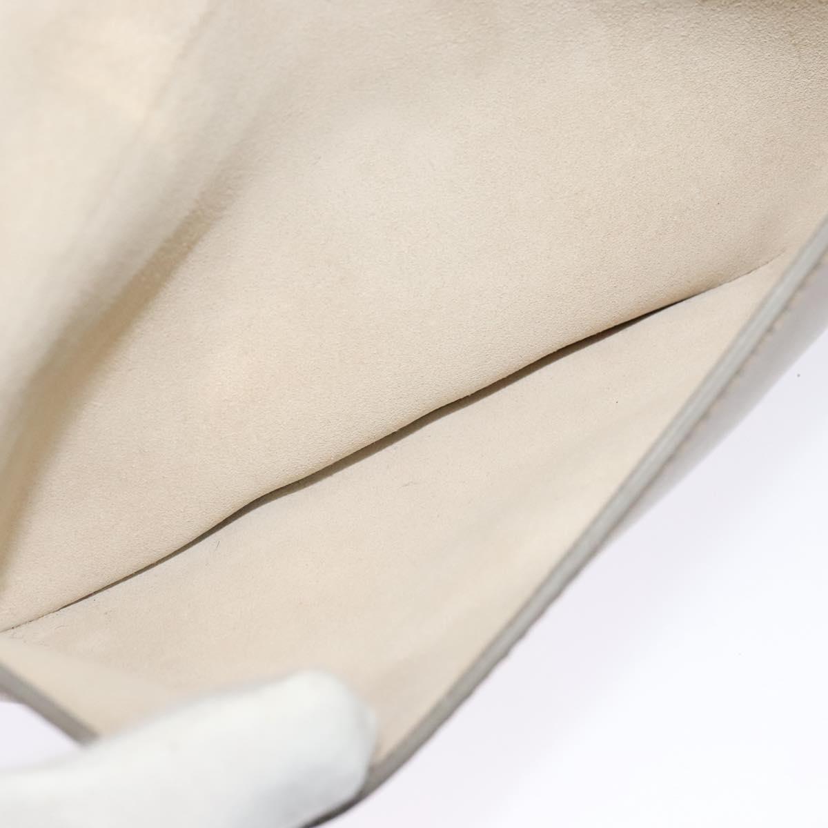 Chloe Georgia Shoulder Bag Leather Beige Gold Auth BA1917