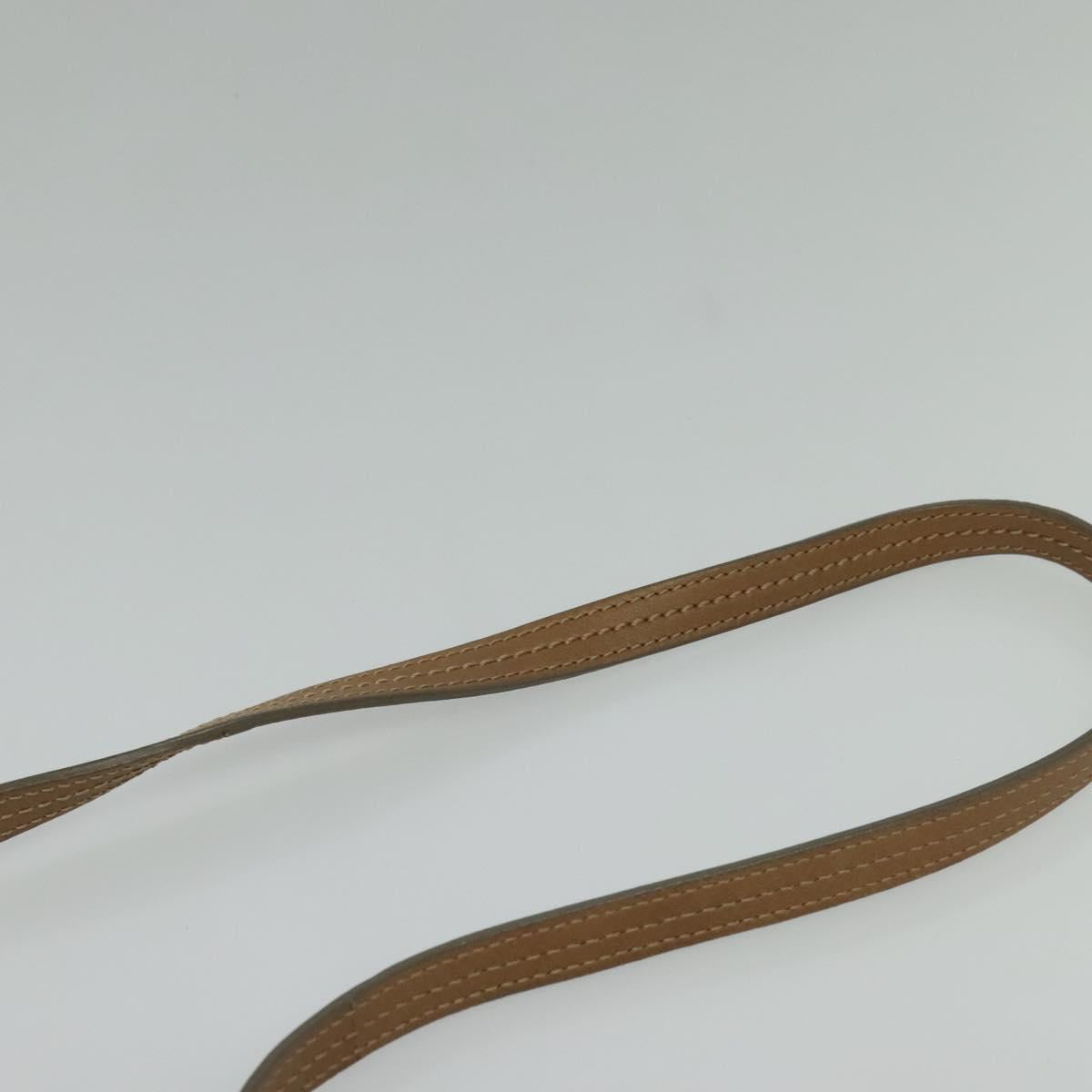 Chloe Georgia Shoulder Bag Leather Beige Gold Auth BA1917