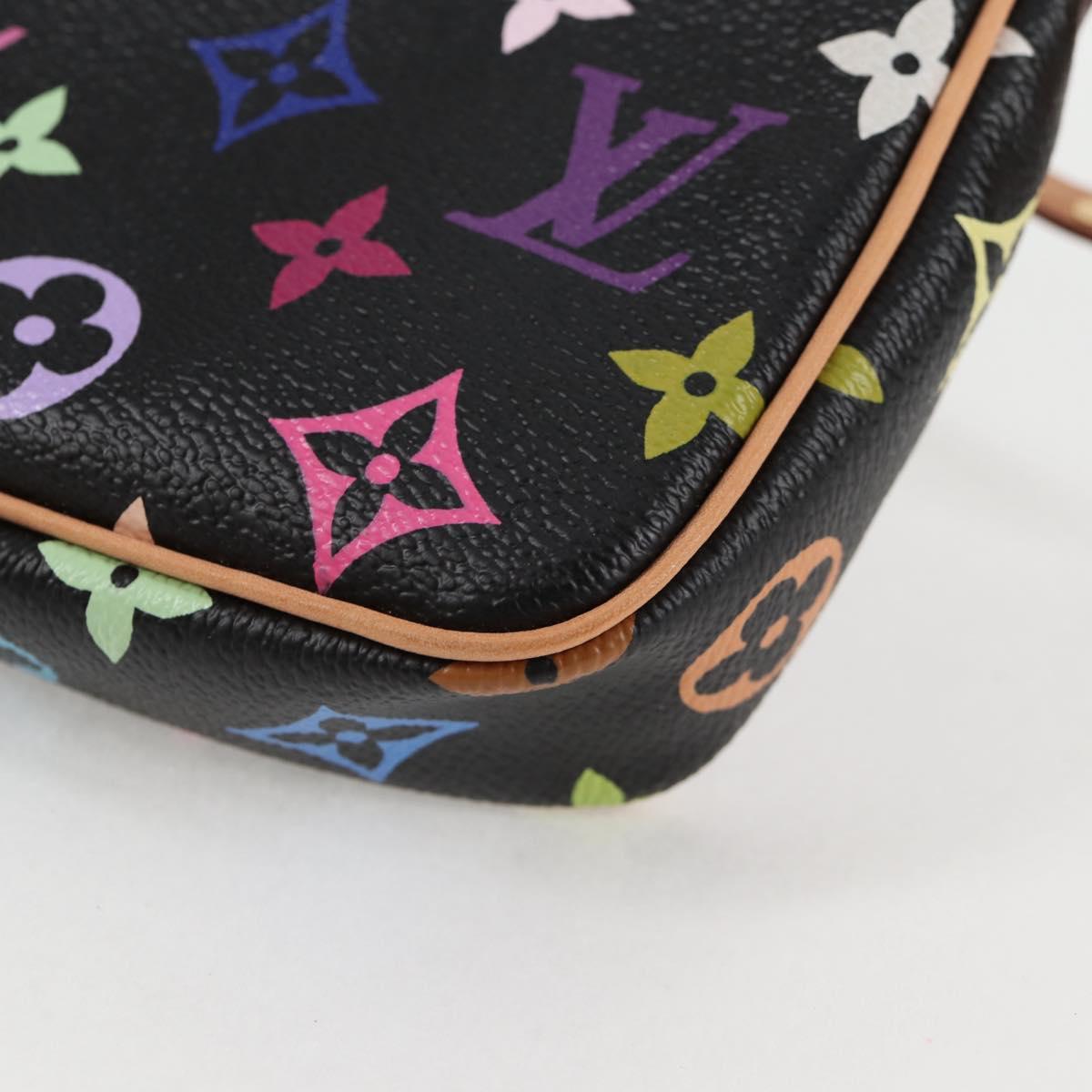 LOUIS VUITTON Monogram Multicolor Pochette Accessoires Black M92648 Auth BA1927V