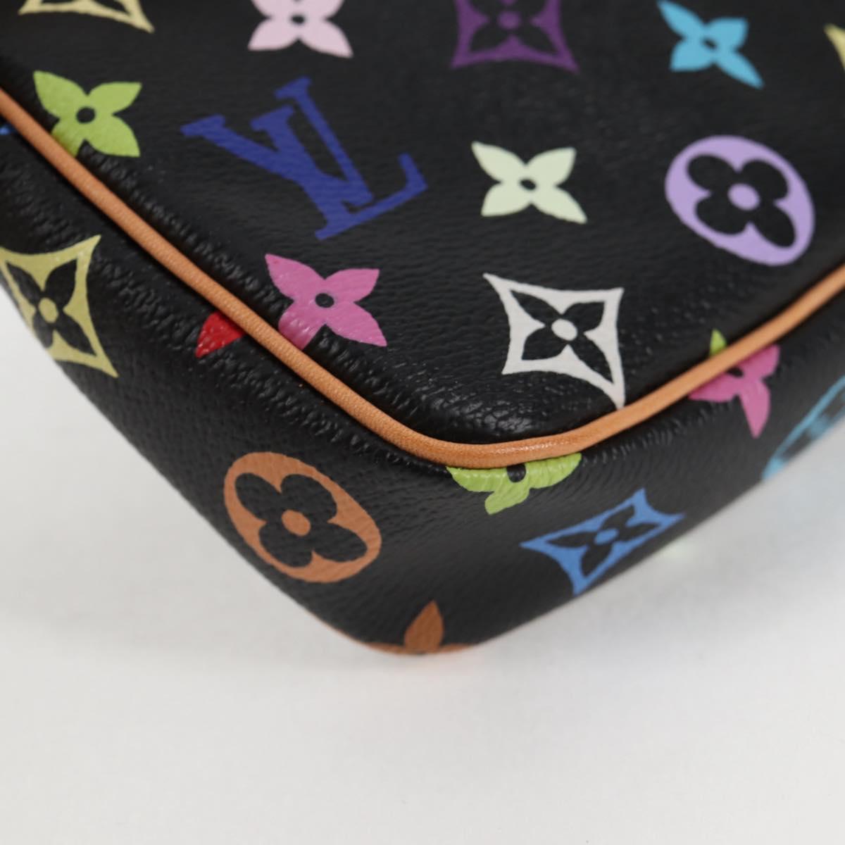 LOUIS VUITTON Monogram Multicolor Pochette Accessoires Black M92648 Auth BA1927V
