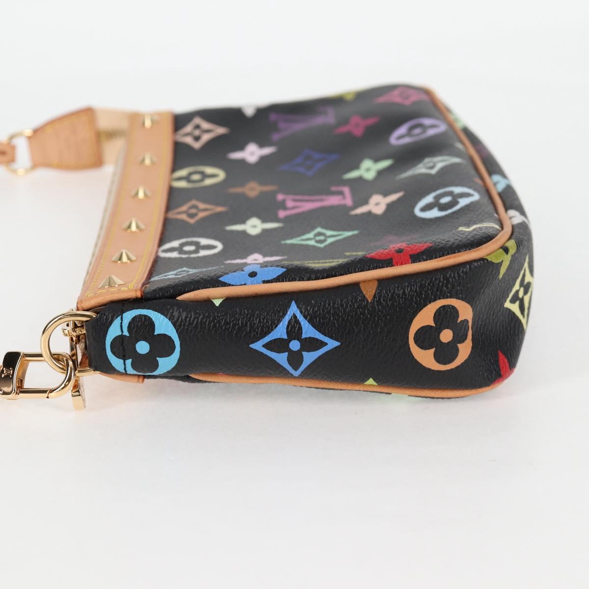 LOUIS VUITTON Monogram Multicolor Pochette Accessoires Black M92648 Auth BA1927V