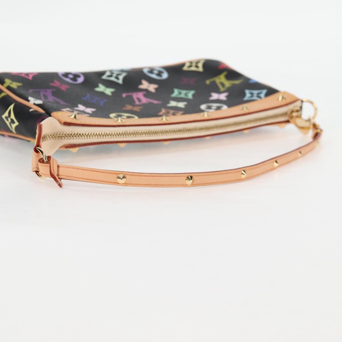 LOUIS VUITTON Monogram Multicolor Pochette Accessoires Black M92648 Auth BA1927V