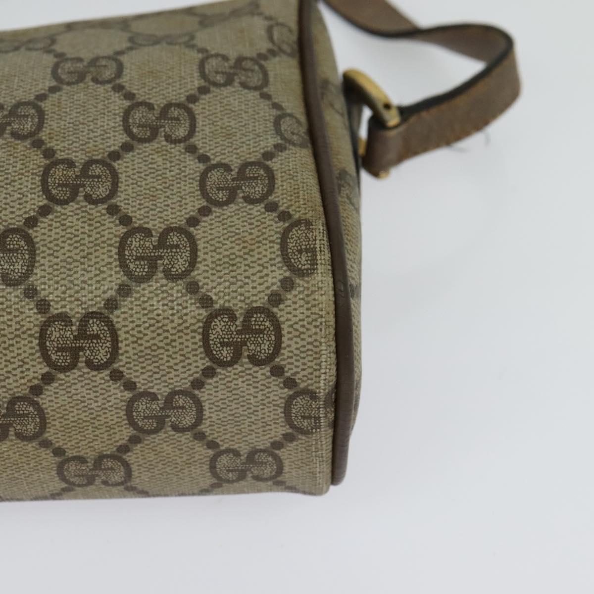 GUCCI GG Supreme Web Sherry Line Shoulder Bag PVC Beige 89 02 018 Auth BA1933