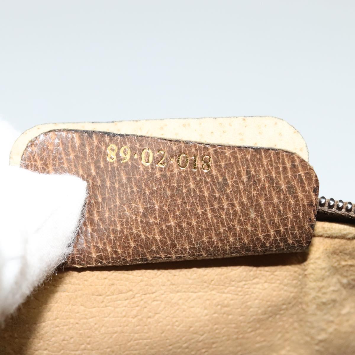 GUCCI GG Supreme Web Sherry Line Shoulder Bag PVC Beige 89 02 018 Auth BA1933