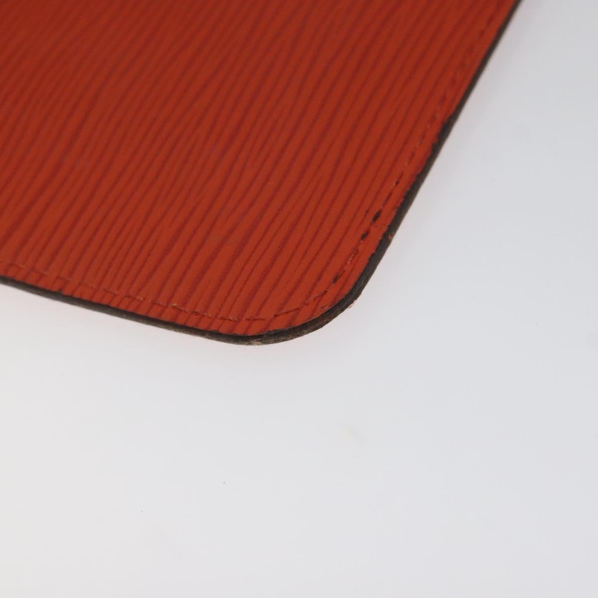 LOUIS VUITTON Epi Neverfull PM Pouch Orange LV Auth BA1936