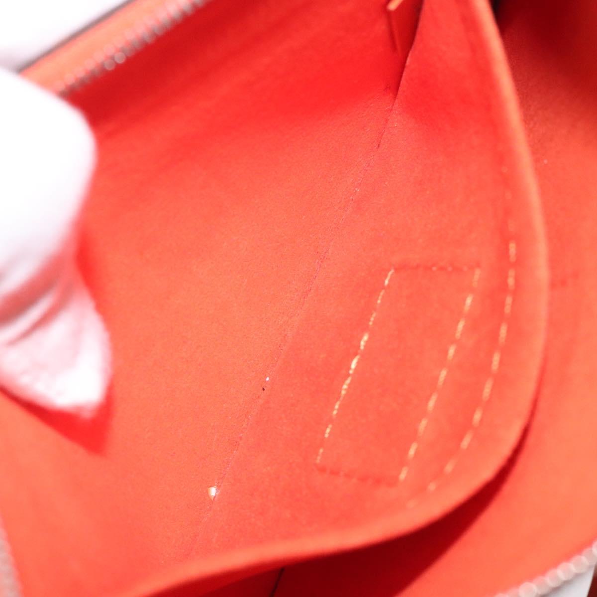 LOUIS VUITTON Epi Neverfull PM Pouch Orange LV Auth BA1936