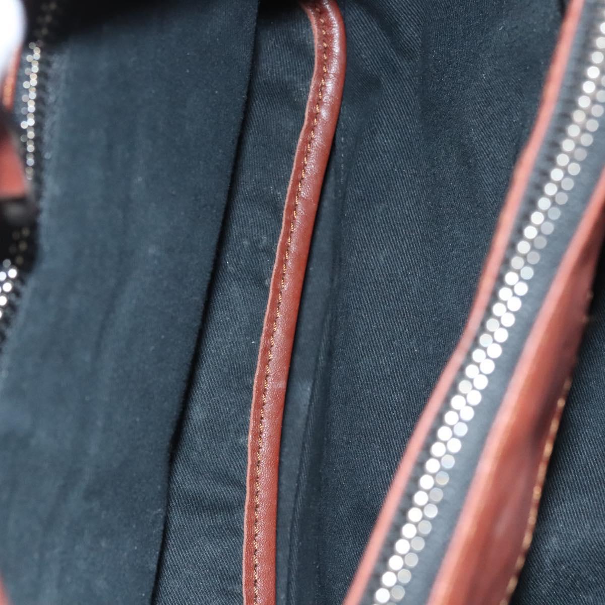 Chloe Betty Hand Bag Leather Brown Silver gold Auth BA1940