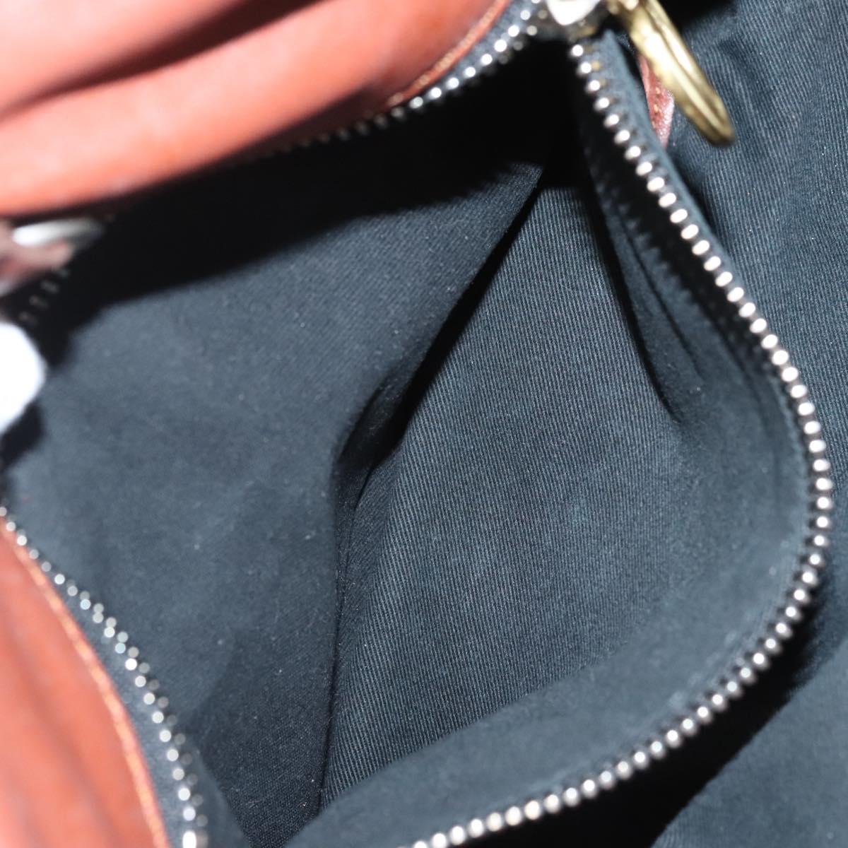 Chloe Betty Hand Bag Leather Brown Silver gold Auth BA1940