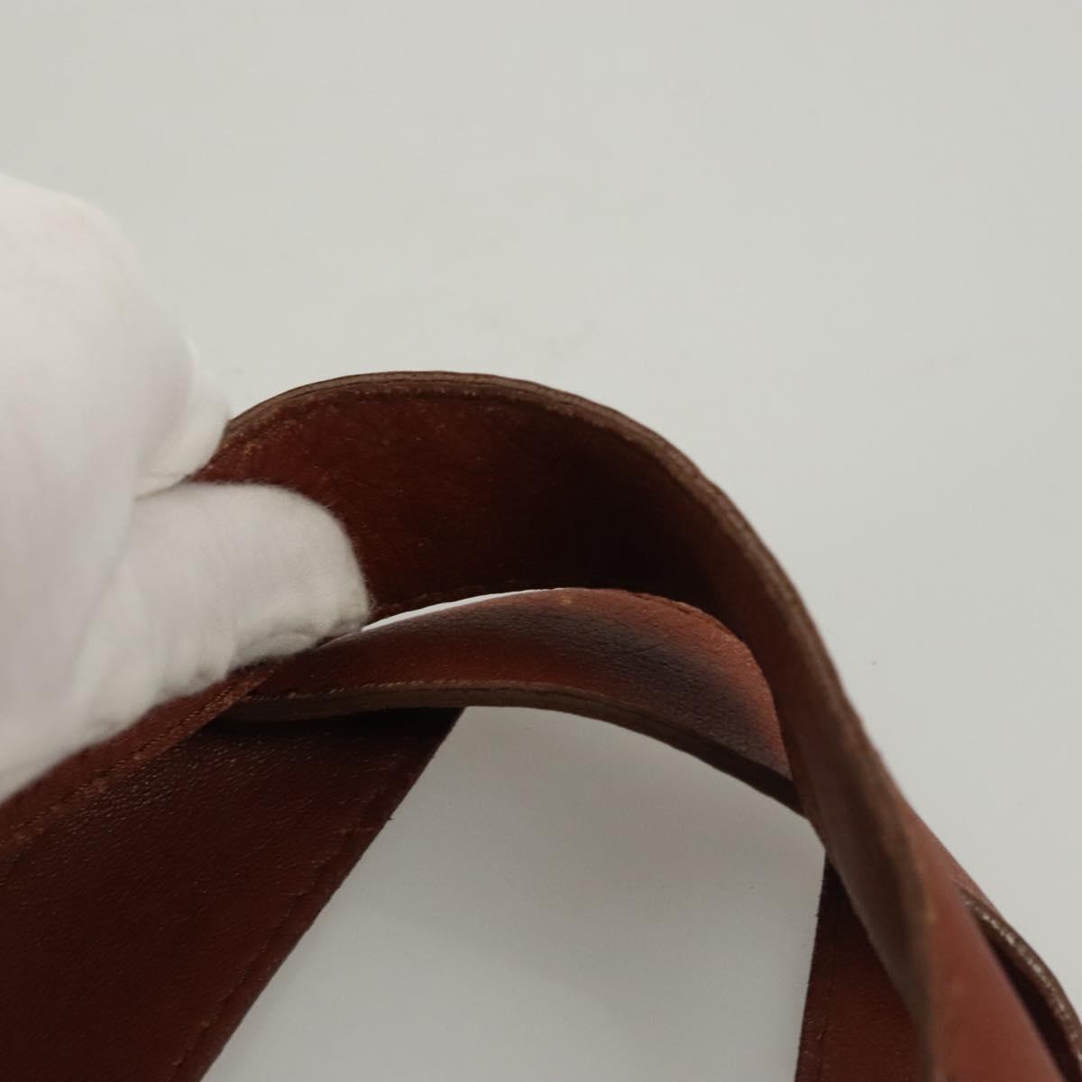 Chloe Betty Hand Bag Leather Brown Silver gold Auth BA1940