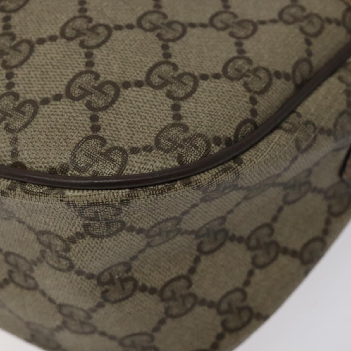 GUCCI GG Supreme Web Sherry Line Shoulder Bag PVC Beige 89 02 032 Auth BA1944