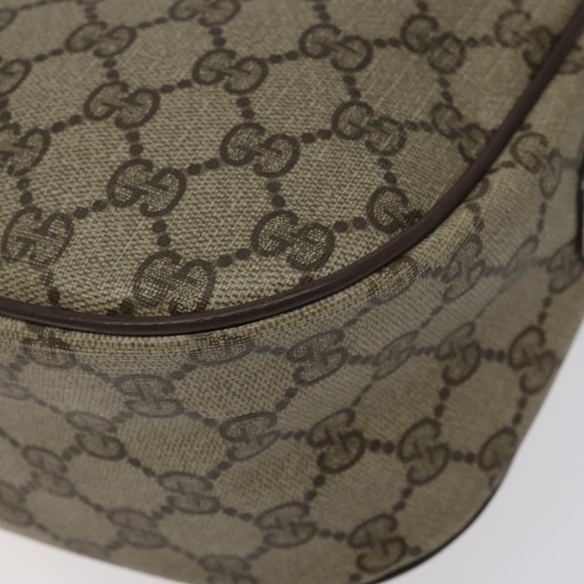 GUCCI GG Supreme Web Sherry Line Shoulder Bag PVC Beige 89 02 032 Auth BA1944