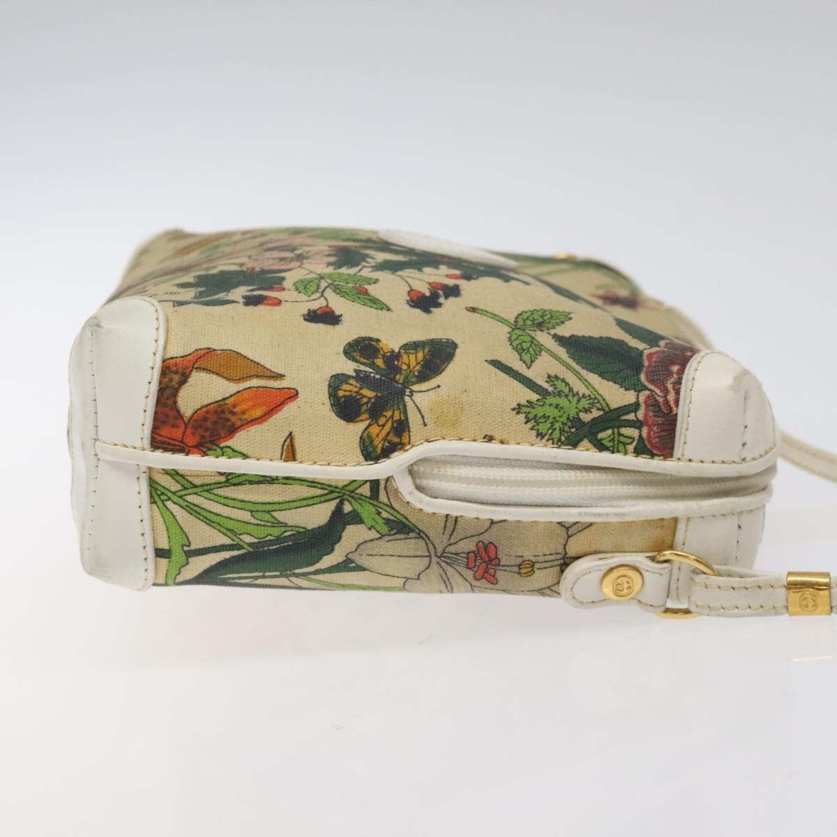 GUCCI Shoulder Bag Canvas Beige Gold 007 115 1093 Auth BA1952
